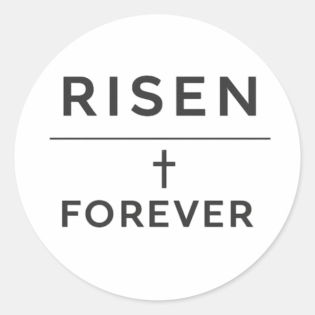 Adesivo Redondo Risen + Forever Sticker  (Frente)