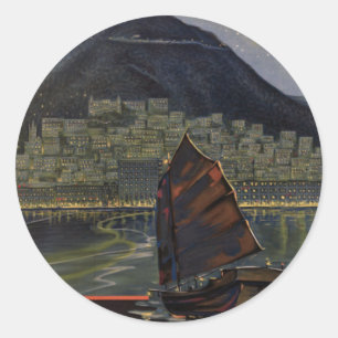 Adesivo Redondo ~ Riviera de Hong Kong do Oriente