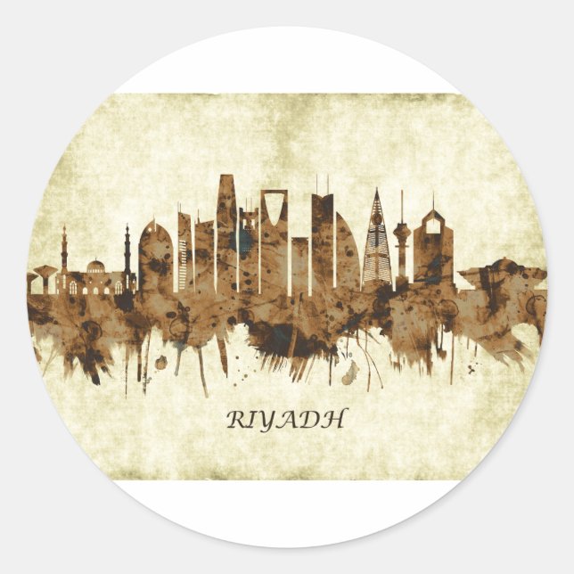 Adesivo Redondo Riyadh Arábia Saudita (Frente)