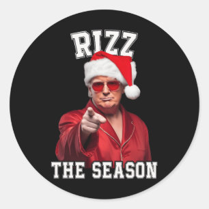 Adesivo Redondo Rizz A Época Engraçada Papais noeis De Natal De Tr