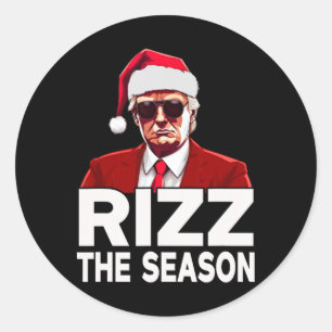 Adesivo Redondo Rizz Os Papais noeis De Natal Da Época Pajama Rizz