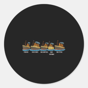 Adesivo Redondo Rms Titanic Britannic Poseidon Carpathia Familiar 