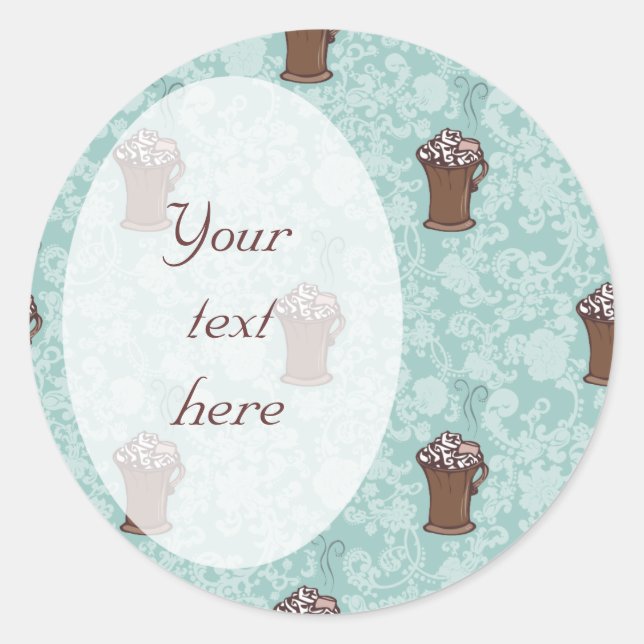 Adesivo Redondo Ro-Cacau, autocolantes (Frente)