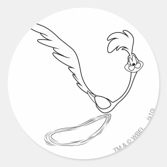 Adesivo Redondo ROAD RUNNER™ em execução (Frente)