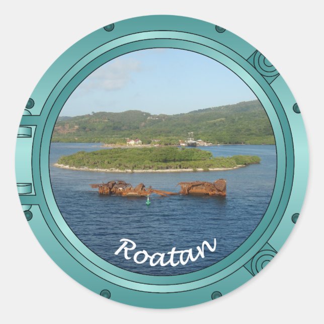 Adesivo Redondo Roatan Porthole (Frente)