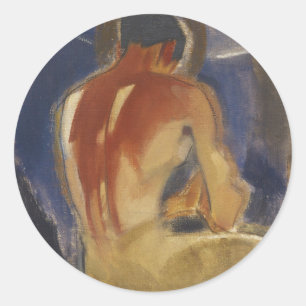 Adesivo Redondo Robber na Porta do Paraíso, Helene Schjerfbeck