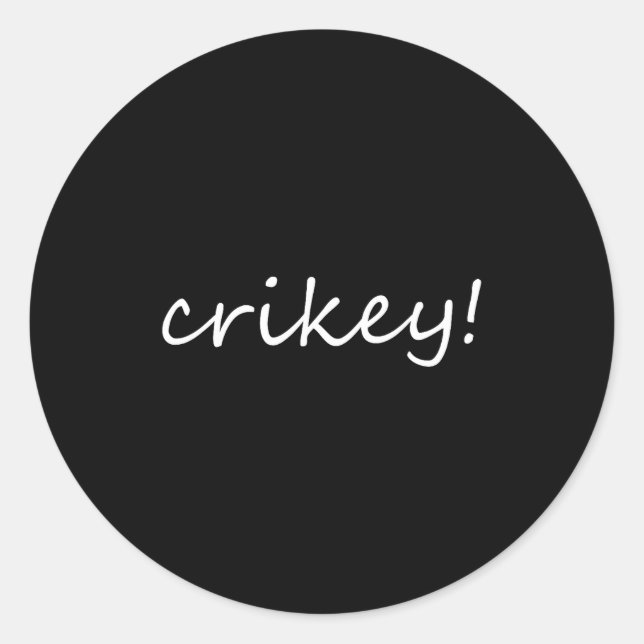 Adesivo Redondo Robert Irwin Crikey For Men Womens  (Frente)