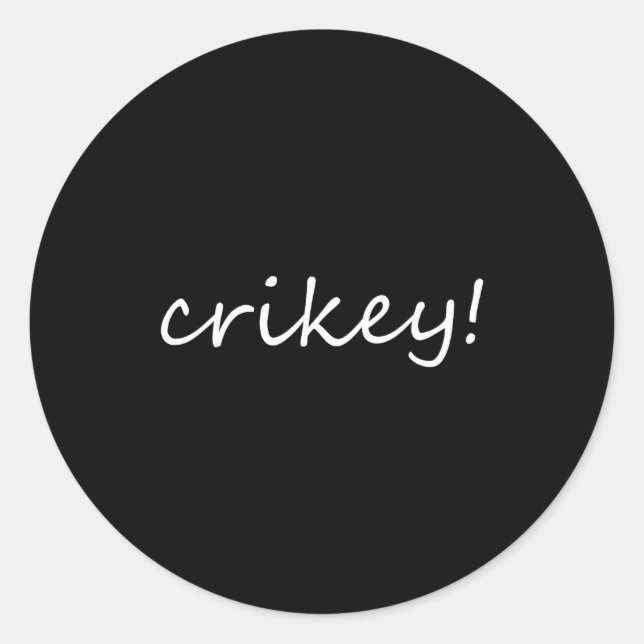 Adesivo Redondo Robert Irwin Crikey For Men Womens  (Frente)