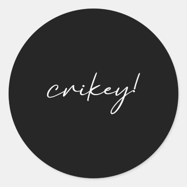 Adesivo Redondo Robert Irwin Crikey Funny Meme  (Frente)