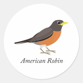 Adesivo Redondo Robin Americano