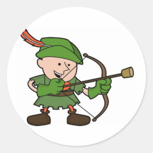 Adesivo Redondo Robin Hood