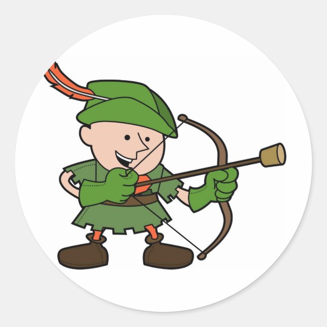 Adesivo Redondo Robin Hood (Frente)