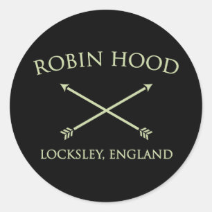 Adesivo Redondo Robin Hood do locksley