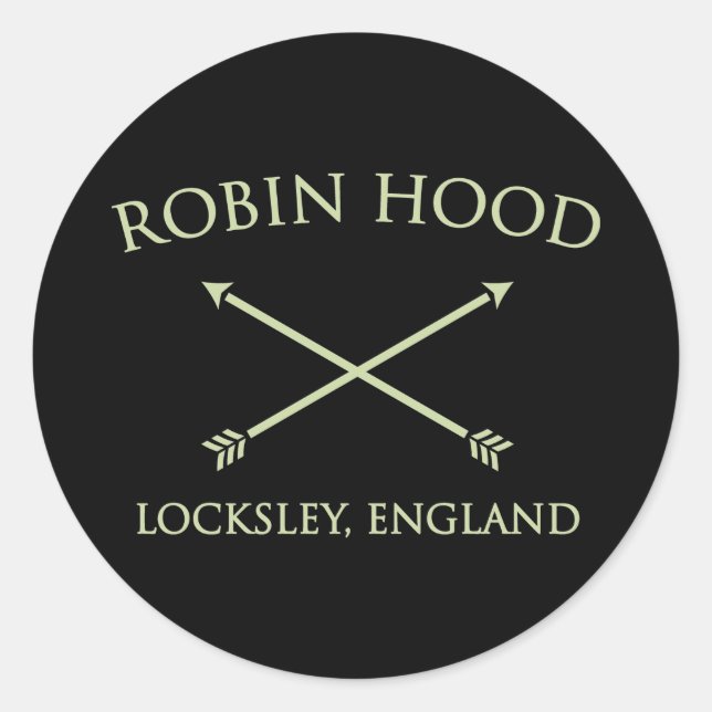 Adesivo Redondo robin hood locksley (Frente)