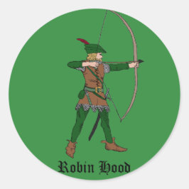Adesivo Redondo Robin Hood Sticker