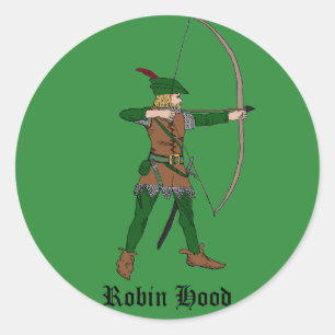 Adesivo Redondo Robin Hood Sticker