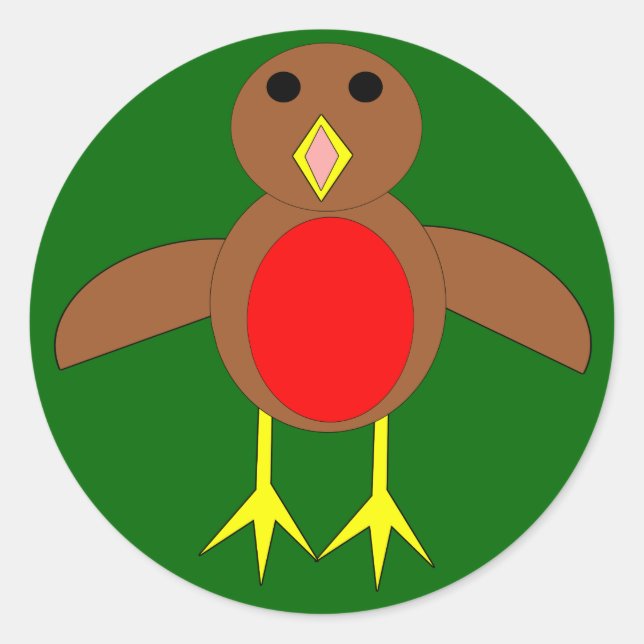 Adesivo Redondo Robin Stickers (Frente)