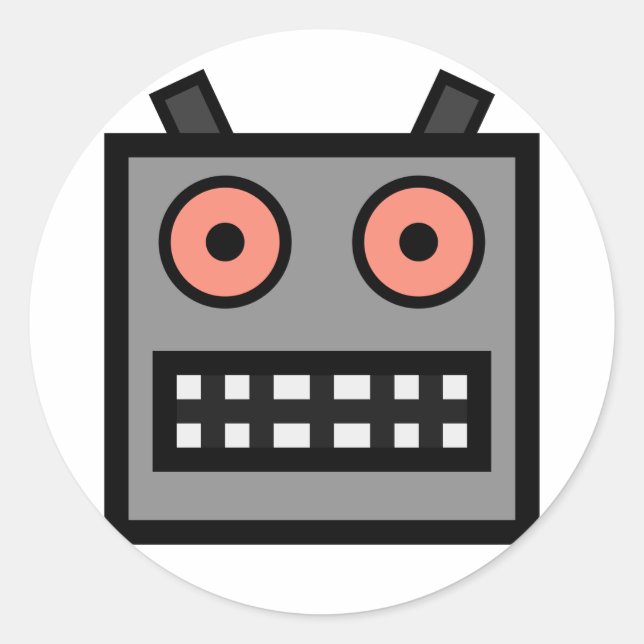 ADESIVO REDONDO ROBÔ (Frente)