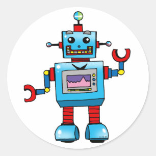Adesivo Redondo Robô bonito