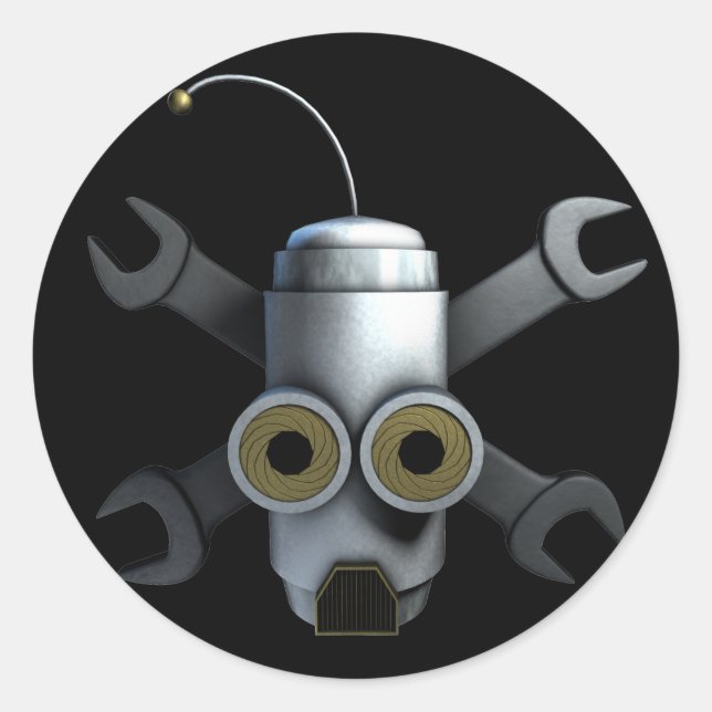 Adesivo Redondo RoboPirates (Frente)