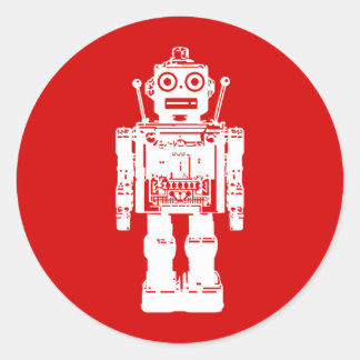 Adesivo Redondo Robot Sticker