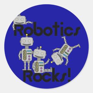 Adesivo Redondo Robotics Rocks