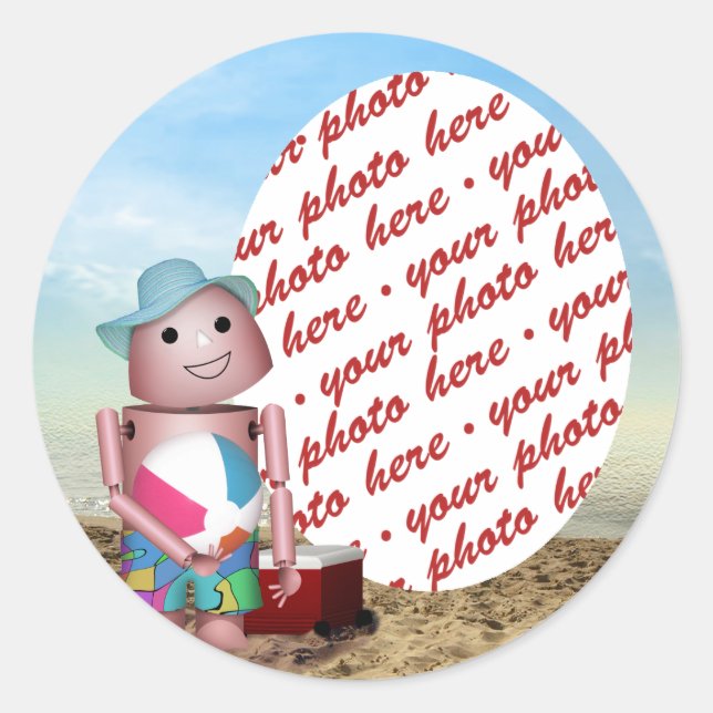 Adesivo Redondo Robox9 Esqueceu o Protetor Solar! (Frente)