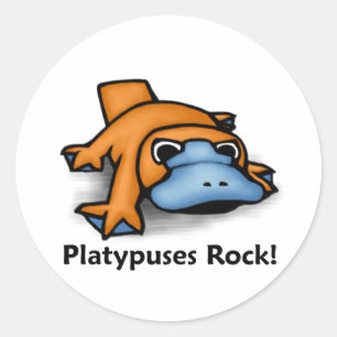 Adesivo Redondo Rocha de Platypuses!