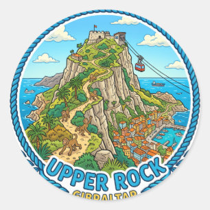 Adesivo Redondo Rocha Superior de Gibraltar