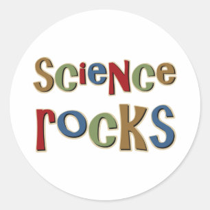 Adesivo Redondo Rochas da ciência