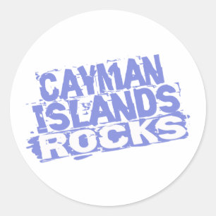 Adesivo Redondo Rochas de Cayman Islands