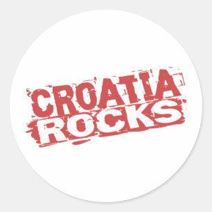 Adesivo Redondo Rochas de Croatia