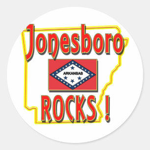Adesivo Redondo Rochas de Jonesboro! (vermelho)