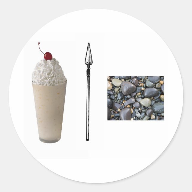 Adesivo Redondo Rochas de Shakespeare (Frente)