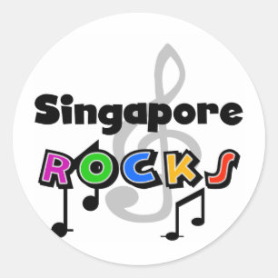 Adesivo Redondo Rochas de Singapore