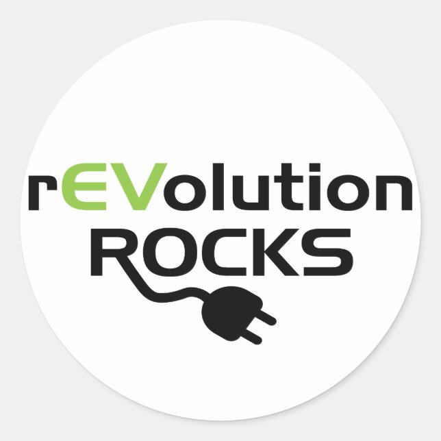 Adesivo Redondo Rochas de Veículos Elétricos - EV (Frente)