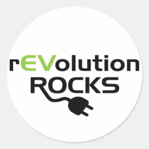 Adesivo Redondo Rochas dos veículos eléctricos - EV