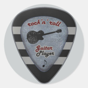 Adesivo Redondo rock and roll para sempre