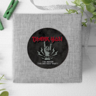 Adesivo Redondo Rock and Roll - Rock Themed