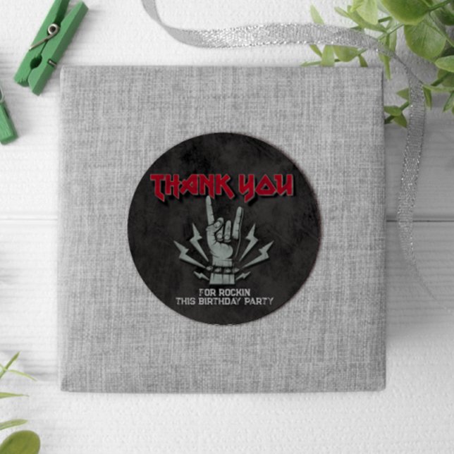 Adesivo Redondo Rock and Roll - Rock Themed (Criador carregado)