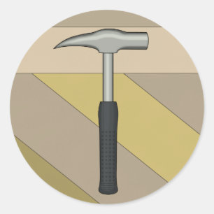 Adesivo Redondo Rock Hammer
