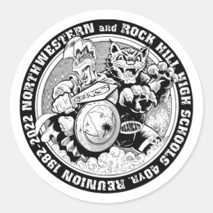 Adesivo Redondo Rock Hill & Northwestern High Reunion Sticker