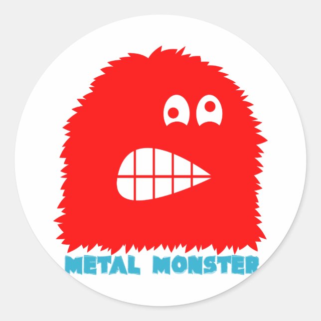 Adesivo Redondo Rock=Life 'Metal Monster' Sticker (Frente)