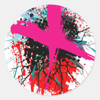 Adesivo Redondo Rock=Life 'Rated' White Sticker