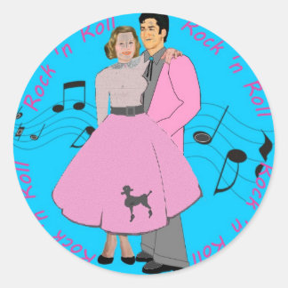 Adesivo Redondo Rock ' n Roll