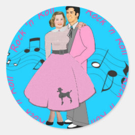 Adesivo Redondo Rock ' n Roll