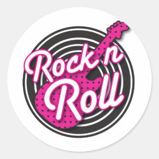 Adesivo Redondo Rock N Roll - design