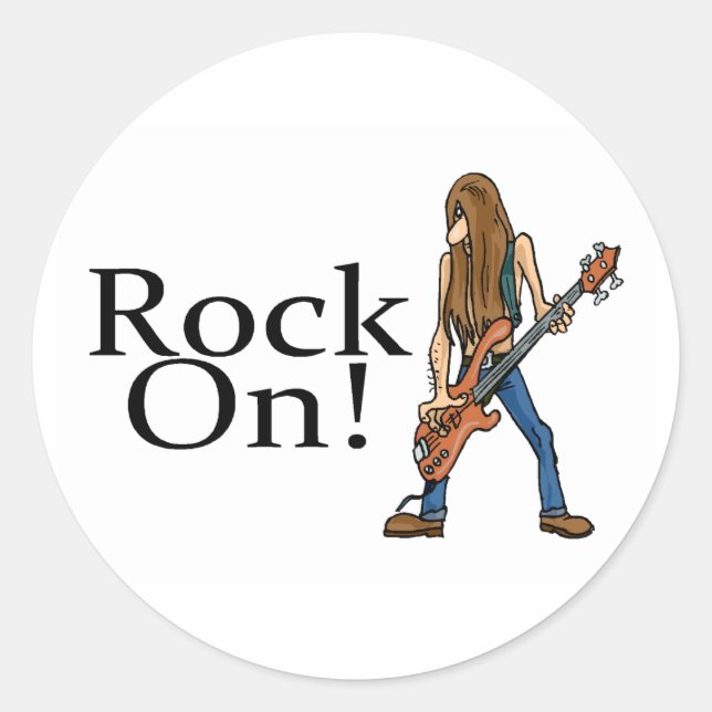 Adesivo Redondo Rock On (Frente)