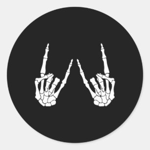 Adesivo Redondo Rock On Banda Halloween Costume Rock And Roll Men