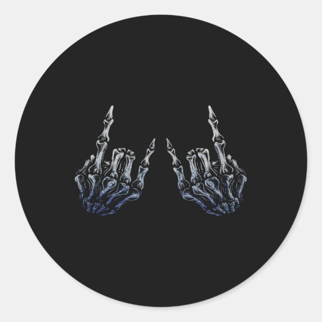 Adesivo Redondo Rock On Banda Para As Mulheres Rock And Rols Para  (Frente)